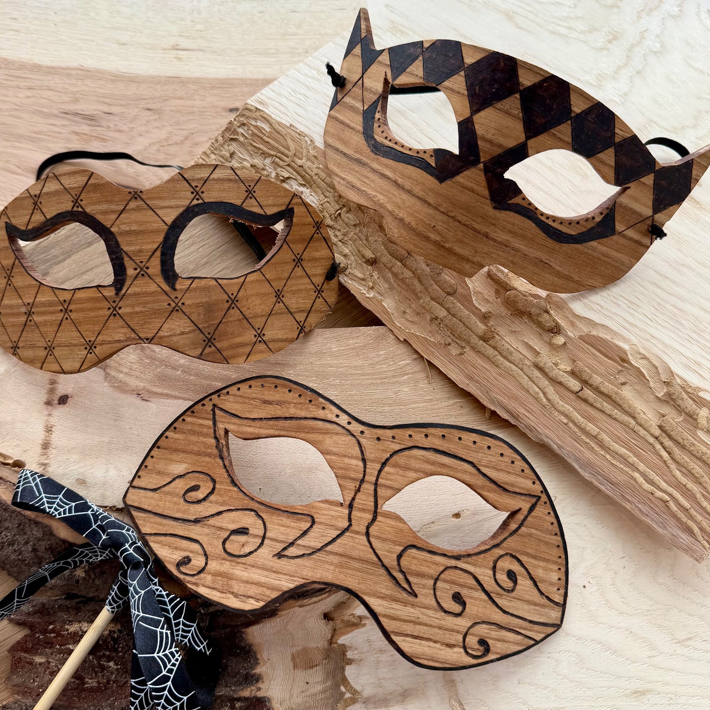 Bentwood Masquerade Masks